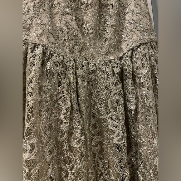 Ralph Lauren Lace Dress Metallic size 12 - Picture 5 of 7